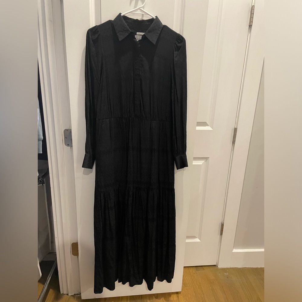& Other Stories Black Printed Maxi Dress